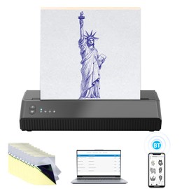 Tattoo Stencil Printer Wireless (Upgraded 2024), Tattoo Machine Bluetooth With 10pcs Transfer Paper，Portable Tattooing Transfer Printer Kit For Tattoo Artists & Beginners, Compatible Tablet Windows PC