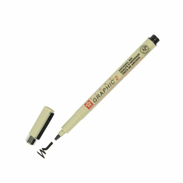 Sakura XSDK2-49 Sakura Pigma Graphic Marker Pen, 2.0mm Tip, Black,