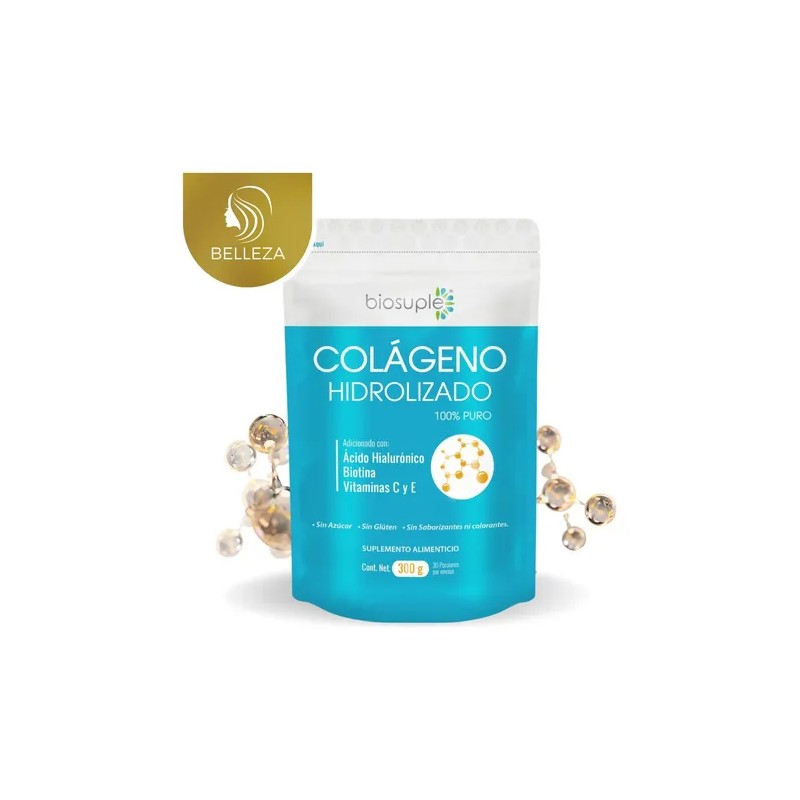 Colágeno Hidrolizado Puro 100% Peptipus® Biosuple De 300g Sin sabor