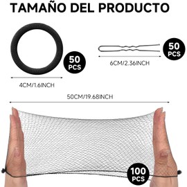100pzs Red para Cabello, 50 pcs Ligas para Cabello, 50 pinzas En Forma de U, Red de Pelo Tejida, para Bailarinas de Ballet, Redecillas de Cocina Y Cobertores de Pelo