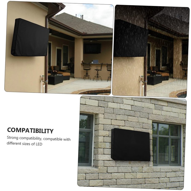 LALAFINA Outdoor Tv Cover Protector with Bottom Cover Flexible Screen