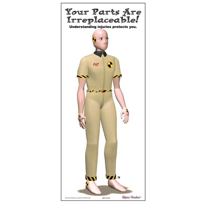 Safety Star Small Injury Tracking Poster 15" x 36"
