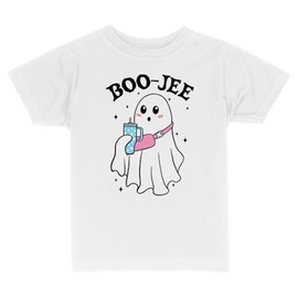 Boo-JEE Ghost Toddler Kids T-Shirt 4T White