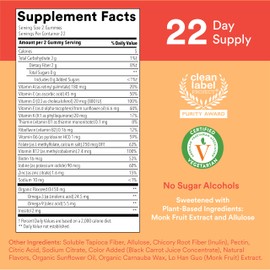 SmartyPants Kids Multivitamin Gummies, Sugar Free: Omega 3 (ALA), Vitamin D3, C, Vitamin B12, B6, A, K & Zinc for Immune Support, Biotin, Erythritol Free, Strawberry Banana, 44 Count (22 Day Supply)