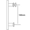 Di Vapor (R 140mm Shower Door Handle | 14cm Hole