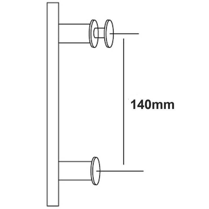 Di Vapor (R 140mm Shower Door Handle | 14cm Hole