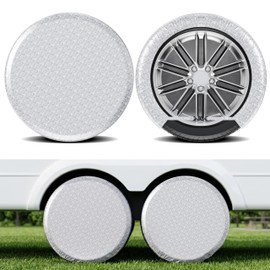 MOONET Oxford Fabric Tire Covers Sliver 2-Pack,for Diameter 36"-39"