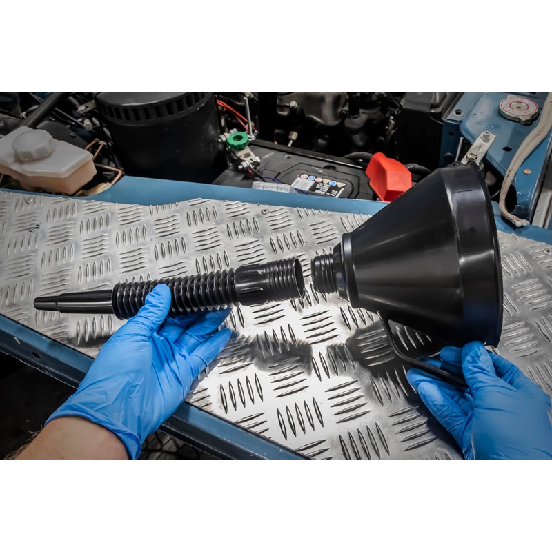 Sealey F6 Funnel With Flexible Spout And Filter 160Mm