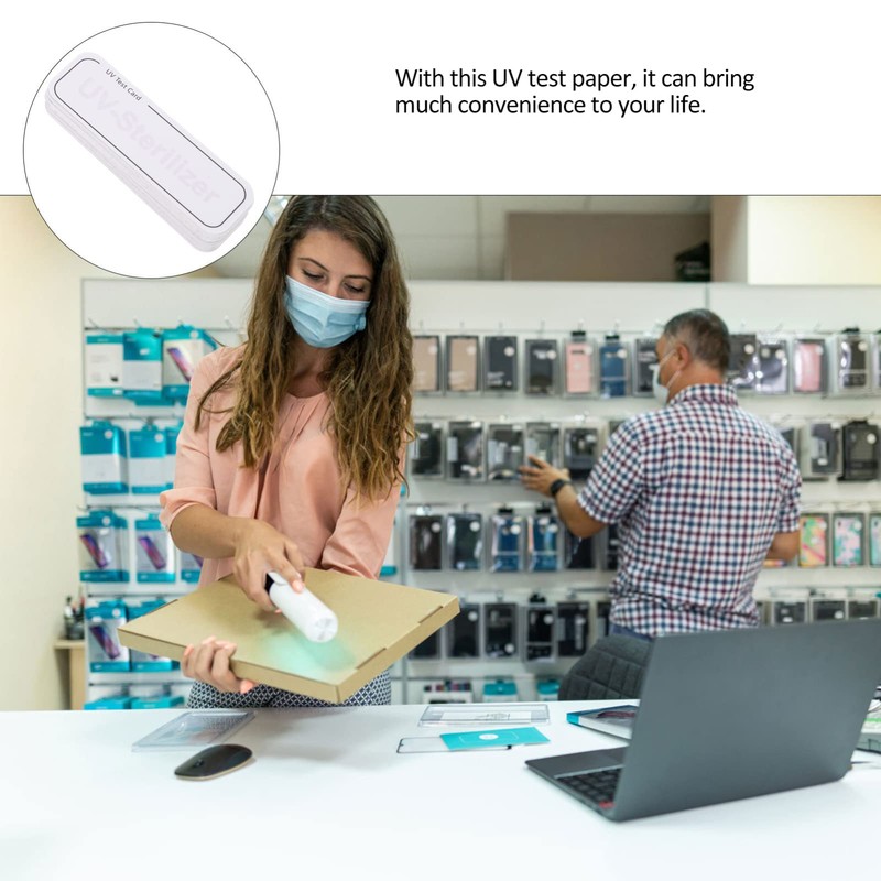 iplusmile Uv Test Strips 20pcs Uv Detection Cards for Sunscreen