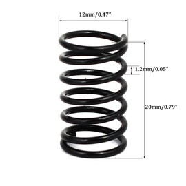 TA-VIGOR 10Pcs Compressed Spring, 1.2mm Wire Dia, 12mm OD, 20mm Free Length Dual Extended Durable Dual Hook Tension Spring for Furniture Screen Doors Repair Projects