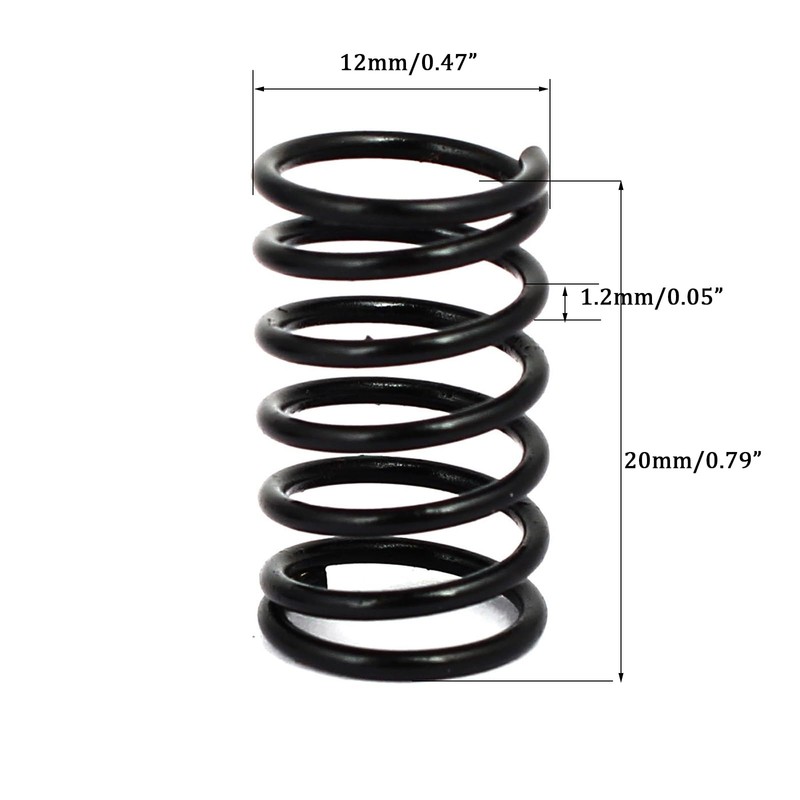 TA-VIGOR 10Pcs Compressed Spring, 1.2mm Wire Dia, 12mm OD, 20mm