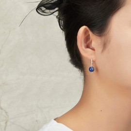 Philip Jones Lapis Gemstone Round Drop Earrings