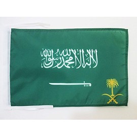 AZ FLAG Royal Standard of Saudi Arabia Flag 18'' x 12'' Cords - Saudi Arabian Kingdom Small Flags 30 x 45cm - Banner 18x12 in