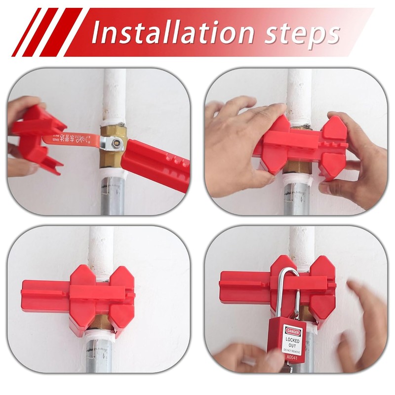 Adjustable Ball Valve Lockout - 0.5"-2.5" Outdoor Faucet Lock