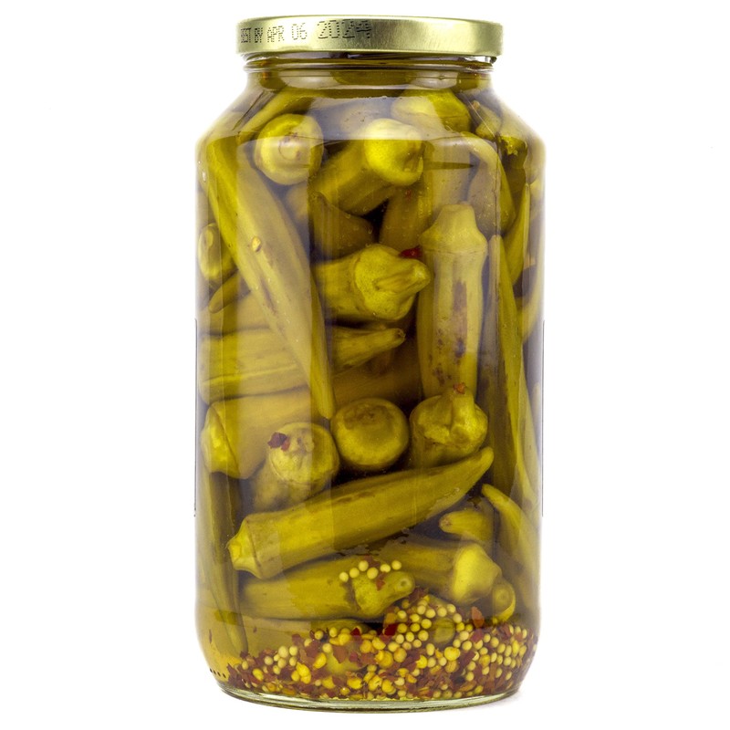 Amish Wedding Hot Pickled Okra 32oz (Pack of 2)