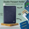 Snazzy Hawk RFID Travel Wallet Passport Holder w/Zipper - Organizer