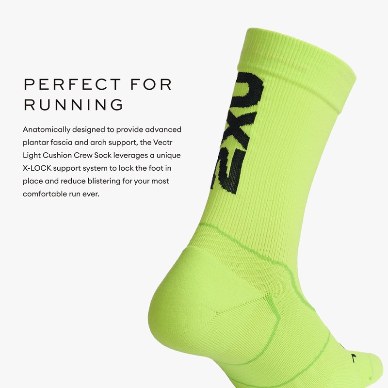 2XU Vectr Light Cushion Crew Socks (AU, Alpha, Large, X-Large,