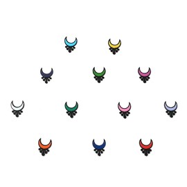 Comet Busters Designer Colored Moon Shaped Bindi Face Jewels Bindi Stickers Indian Bindi for Women