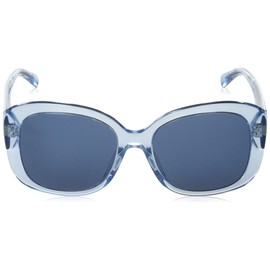 Coach HC8363U CH564 Sunglasses, TRANSPARENT BLUE FRAME / BLUE SOLID LENS