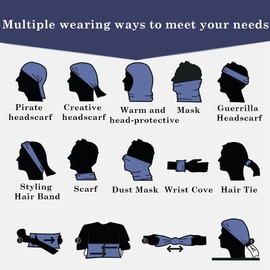 YeeHeen 4 Pieces Neck Gaiter Bandana Face Mask Skiing Cycling Breathable Face Cover for Men Women G Orange+Light Blue+Bright Green+White