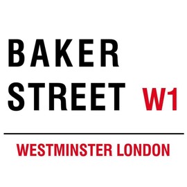 Baker Street W1 London Street Sign - Steel, 20 x 15cms