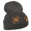 e4Hats.com Big Yellow Eyes Embroidered Long Beanie - Dk Grey