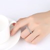 WDIYIEETN Fashion Jewelry Stainless Steel Ring Elastic Finger Ring Women
