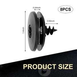 MOXRUQ 8 PCS Car Carpet Fixing Clips, Non-Slip Plastic Car Mat Screws, Car Floor Blankets Screw Fasteners Interior Replacement, Suitable for Most Cars Trucks and More (Black)