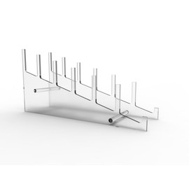 FixtureDisplays® Large Multiple Plate Display Rack Clear Holder 10748