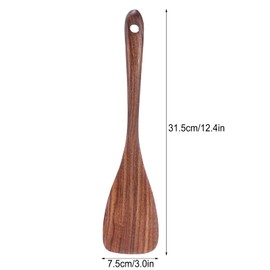 Wood Wok Spatula Cooking Espatula, Nonstick Pan Shovel Long Handle, Ergonomic Kitchen Utensils for Madeira Utensils Accessories