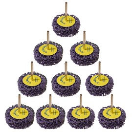 CAELUM 10 Pack Strip Discs Set, 1.5 Inch Rust Removal Wheels for 1/8" Shank Rotary Tools, Quick-Change Grinding Discs for Paint, Rust, Oxide, Weld Cleanup, and Scale Removal