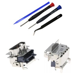 2Pack Eaglewireless HDMI Port Replacement Parts for One S Socket Jack Interface Connector for One S Console with Repair Kit