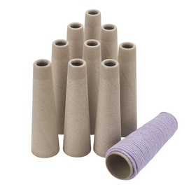 PH PandaHall 10pcs Wool Wrapping Tube Yarn Ball Wrap Tube Kitting Winder Weave Tube Yarn Organiser Storage Weaving Tube Cardboard Tube DIY Knitting Tube for Sewing Accessories, 17.6 x 5 cm