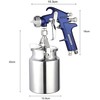 ENDOZER Professional Siphon Feed Spray Gun for Paint, Red Handle,