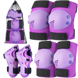 Kids Knee & Elbow Pads - Size: Medium - Protective Gear for 6 - 15 Year Children Safety w/ Knee Pads, Elbow Pads & Wrist Guards - Perfect for Skating, Cycling & Outdoor Activities by - Mata1
