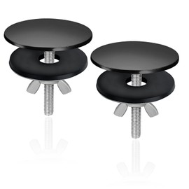 2 Pieces Kitchen Sink Hole Cover, 2 Inch Stainless Steel Faucet Hole Cover, Sink Plug Stopper Kitchen, Sink Tap Hole Cover Kitchen, Kitchen Sink Tap Hole Cover, Sink Hole Cover for Bugs (Black)