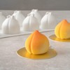 Restaurantware Pastry Tek Silicone Peach Baking Mold - 8-Compartment -
