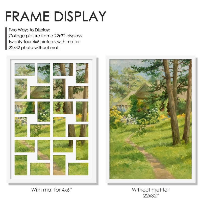 DUENPY 22x32 Collage Picture Frame 4x6 Picture Frames Collage Wall