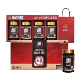 [DM] 기프트 단체 홍보 판촉_고려 6년근 홍삼정 골드 240g×4병 선물세트 [DM] Gift Group Promotion _ 6-Year-Old Red Ginseng Extract Gold 240g×4 Bottles Gift Set