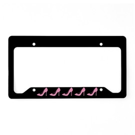 CafePress Pink High Heel Shoe License Plate Holder Aluminum License Plate Frame, License Tag Holder