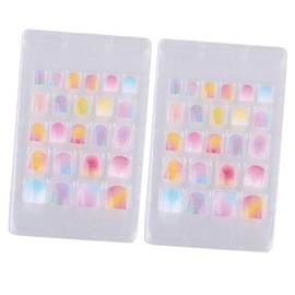 WOONEKY 48pcs Boys and Girls Nail Stickers Fun Cartoon Manicure Tool for Children Press on Nail Art Sticker Set for Girl Boys Women