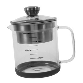 ABOOFAN Stainless Steel Soybean Milk Filter Pot with Fine Mesh Strainer Capacity Tea Container for Household Use Slip Handle Resistant Design Convenient Cover for Kitchen Filtration