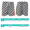 Summer Breathable Beach Shorts Men Black White Plaid Fashionable Casual