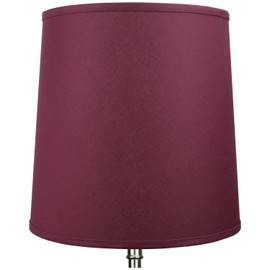 FenchelShades.com Lampshade 13" Top Diameter x 15" Bottom Diameter x 15" Slant Height with Washer (Spider) Attachment for Lamps with a Harp (Burgundy)