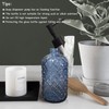 Blue Glass Dish Soap Dispenser for Kitchen, 12oz Refillable Liquid