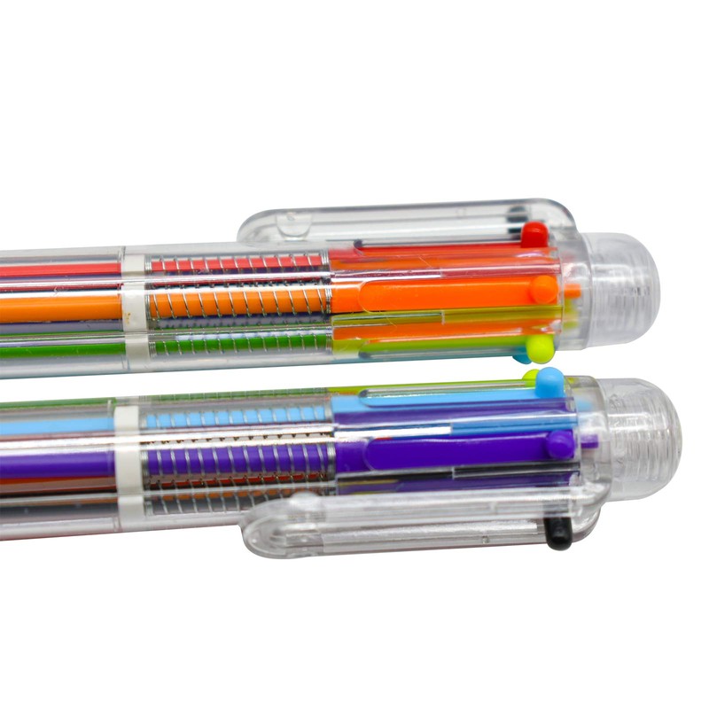 Maydahui 6-Color Ballpoint Pen, Multi-Color Ballpoint Pen, 12-Piece Set, 0.5mm,