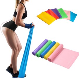 Yoga Bands, Set of 3, Fitness Bands, Gymnastics Band, Ideal for Yoga, Pilates, Strength Training, Physiotherapy, 1.5 m Long, Resistance Bands for Men and Women (3)