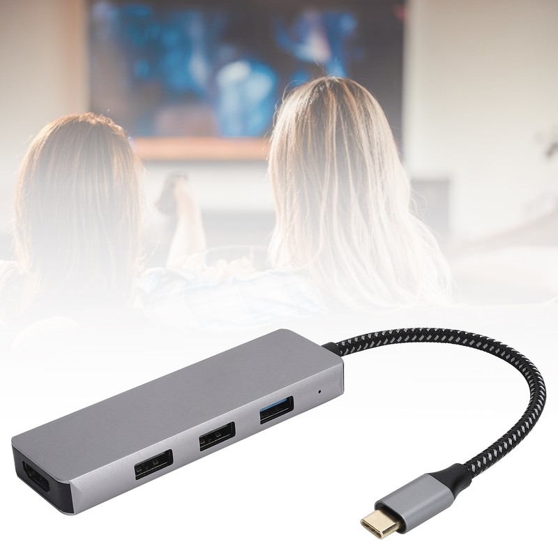 4in1 Hub TypeC to High Definition Multimedia Interface USB2.0 USB3.0
