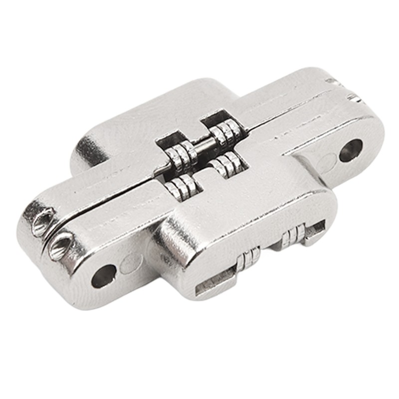 4Pcs Mini Zinc Alloy Cross Hidden Hinge 180 Degree Swing