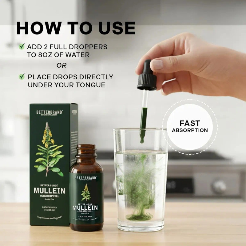 Mullein Gotas Extracto Hoja De Gordolobo Limpieza Pulmones